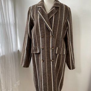 Anthropologie Cartonnier Striped Coat Size L